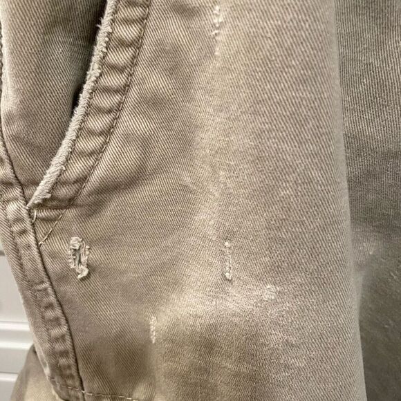 Ezra Fitch Mens Cargo Shorts 34 Beige Paratrooper Military Distressed Airborne - Picture 16 of 16